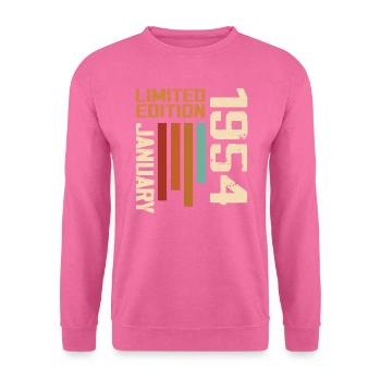 January 1954 - 1954 January Birthday Gift - Unisex Sweatshirt - pink - Front