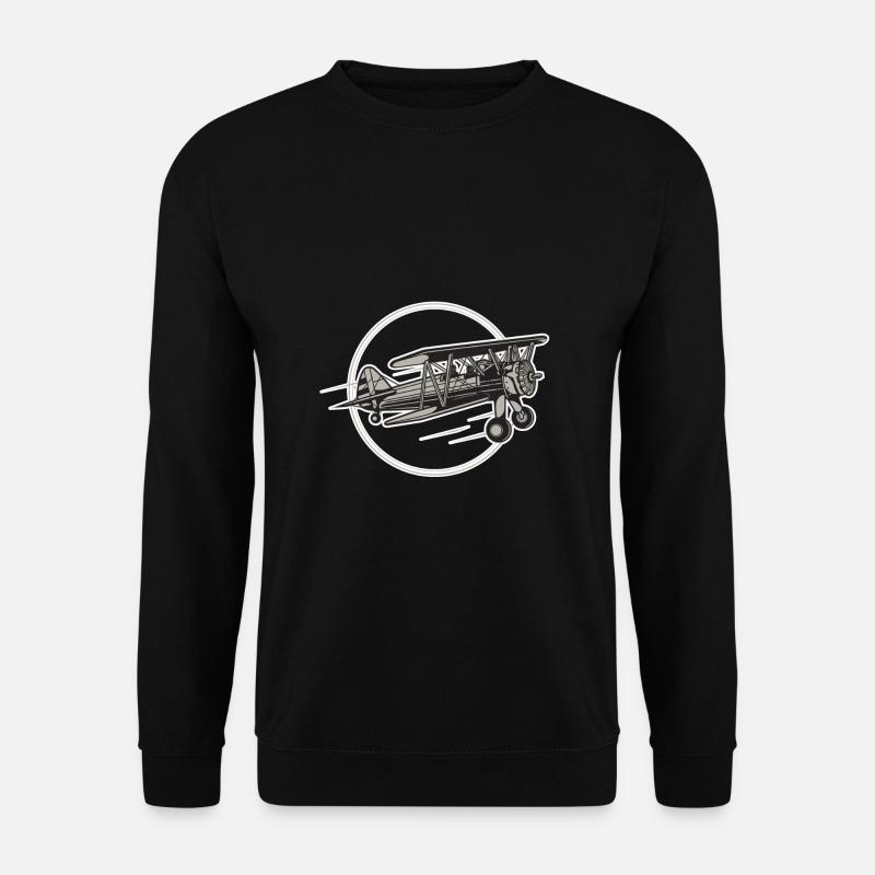 Flugzeug Airplane - Unisex Pullover - Schwarz