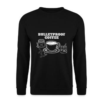 Ketogenic Diet with Bulletproof Coffee - Unisex Sweatshirt - black - Front - Alina (178cm) & Michal (187cm)