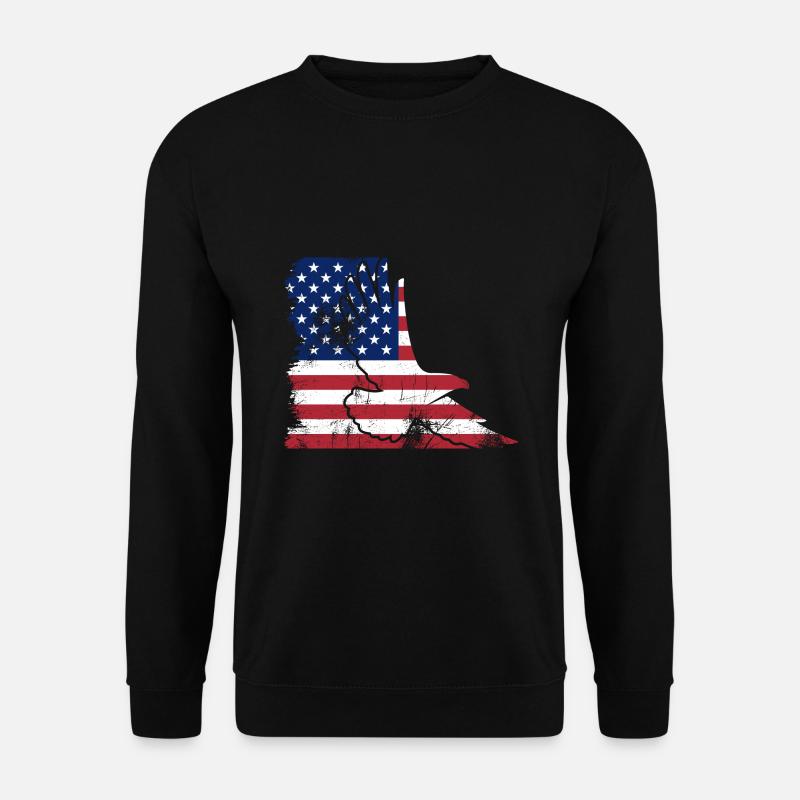 Flag USA Eagle - Unisex Sweatshirt - black