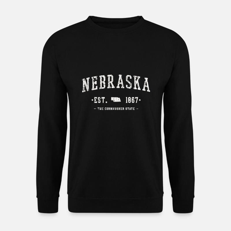 Nebraska State Map - Unisex Sweatshirt - black