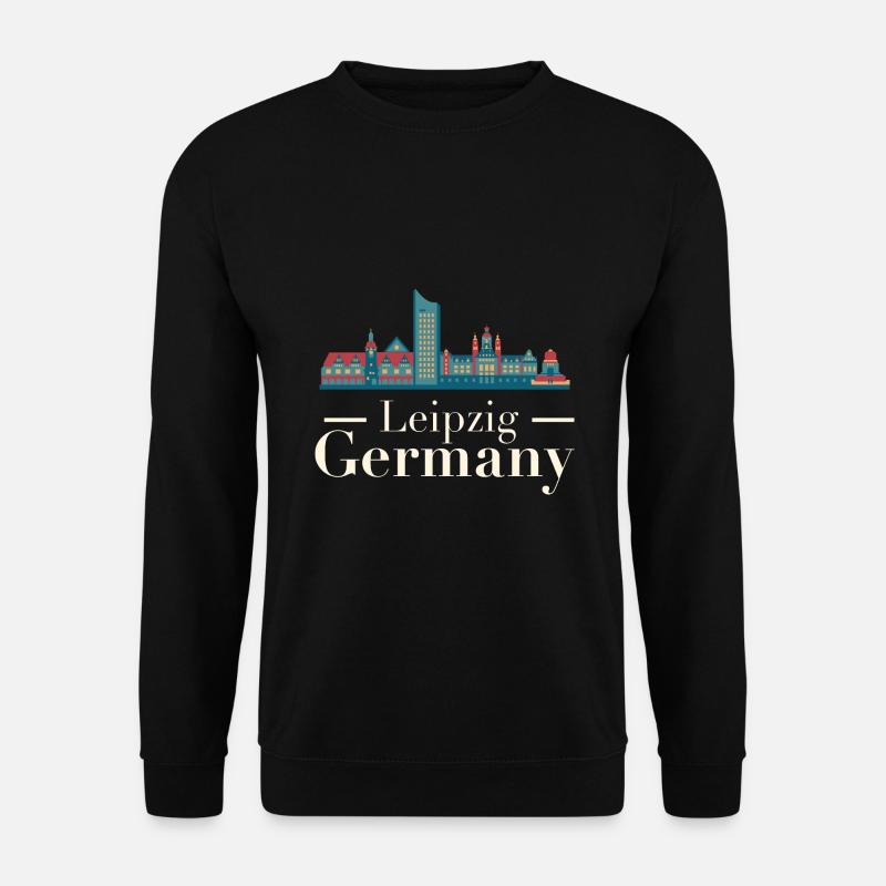 Leipzig Skyline - Unisex Pullover - Schwarz