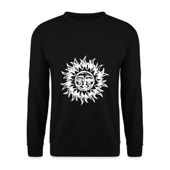 Burning sun - Unisex Sweatshirt - black - Front - Alina (178cm) & Michal (187cm)