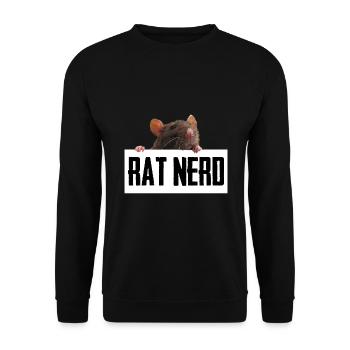 Rat - Rat Nerd - Sweat-shirt Unisexe - noir - Devant - Alina (178cm) & Michal (187cm)