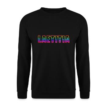 laetitia rs arc-en-ciel - Sweat-shirt Unisexe - noir - Devant - Alina (178cm) & Michal (187cm)