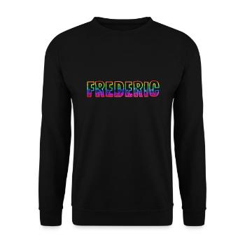 frederic rs arc-en-ciel - Sweat-shirt Unisexe - noir - Devant - Alina (178cm) & Michal (187cm)
