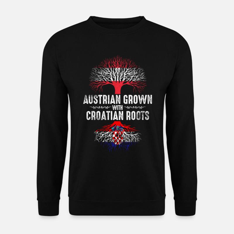 Österreicher mit kroatischen Wurzeln - Unisex Pullover - Schwarz