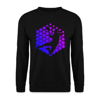 Handball Men Handball Handball Players - Unisex Sweatshirt - black - Front - Alina (178cm) & Michal (187cm)