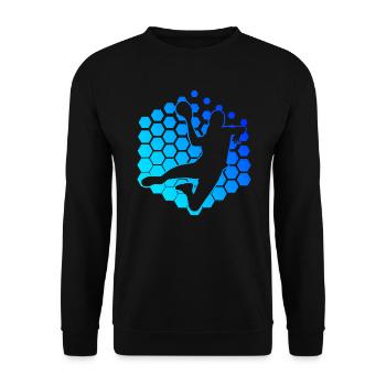 Joueurs de handball hommes jeux de handball handball - Sweat-shirt Unisexe - noir - Devant - Alina (178cm) & Michal (187cm)