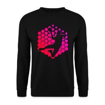 Handball Handball Games Women Handball Handball Handball - Unisex Sweatshirt - black - Front - Alina (178cm) & Michal (187cm)