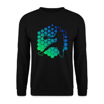 Handball Handball Handball Men's Handball - Unisex Sweatshirt - black - Front - Alina (178cm) & Michal (187cm)