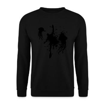 Free Dive Tauchen Diver Scuba Diver Scuba Taucher - Unisex Pullover - Schwarz - Vorne - Alina (178cm) & Michal (187cm)