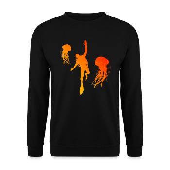 Plongeurs Plongée plongée Plongée plongée plongée libre - Sweat-shirt Unisexe - noir - Devant - Alina (178cm) & Michal (187cm)