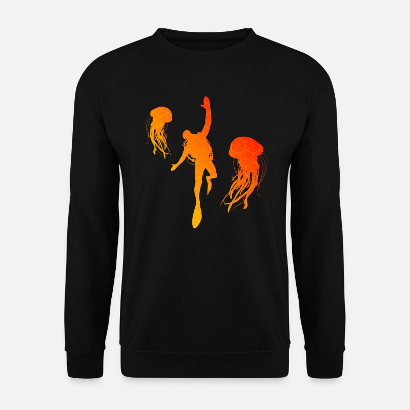 Taucher Scuba Diver Diving Tauchen Free Dive - Unisex Pullover - Schwarz