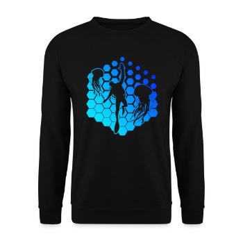 Plongée Plongée Libre Femmes Plongée Hommes Plongée Sous-marine - Sweat-shirt Unisexe - noir - Devant - Alina (178cm) & Michal (187cm)