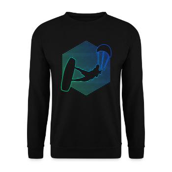 Femmes Kitesurfer Hommes Kitesurf Kitesurf Kitesurf - Sweat-shirt Unisexe - noir - Devant - Alina (178cm) & Michal (187cm)