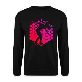 Roller Skates Roller Skating Rollerskaten - Unisex Sweatshirt - black - Front - Alina (178cm) & Michal (187cm)