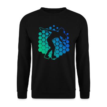 Rollerskate Damen Rollerskaten Rollschuh - Unisex Pullover - Schwarz - Vorne - Alina (178cm) & Michal (187cm)