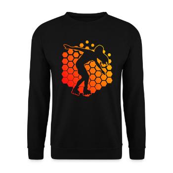 Men's Roller Skating Rollerskate Roller Skate - Unisex Sweatshirt - black - Front - Alina (178cm) & Michal (187cm)
