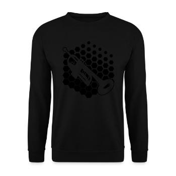 Trompete Trumpet Player Trompetenspieler - Sweat-shirt Unisexe - noir - Devant - Alina (178cm) & Michal (187cm)
