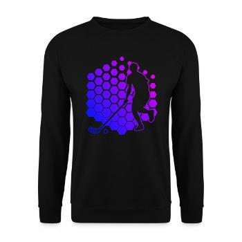 Floorball Hockey Salibandy Floorball Hommes - Sweat-shirt Unisexe - noir - Devant - Alina (178cm) & Michal (187cm)