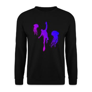 Scuba Divers Scuba Diving Ladies Scuba Diver - Unisex Sweatshirt - black - Front - Alina (178cm) & Michal (187cm)