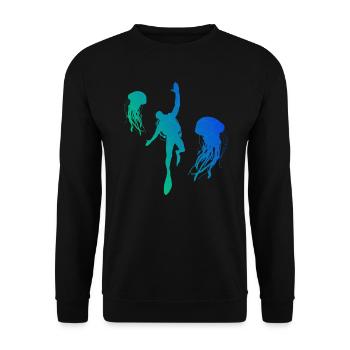 Plongée Scuba Diver Tauchen Scuba Tauchen - Sweat-shirt Unisexe - noir - Devant - Alina (178cm) & Michal (187cm)