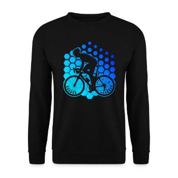 Rennradfahrer Rennradfahren Rennrad Damen - Unisex Pullover - Schwarz - Vorne - Alina (178cm) & Michal (187cm)