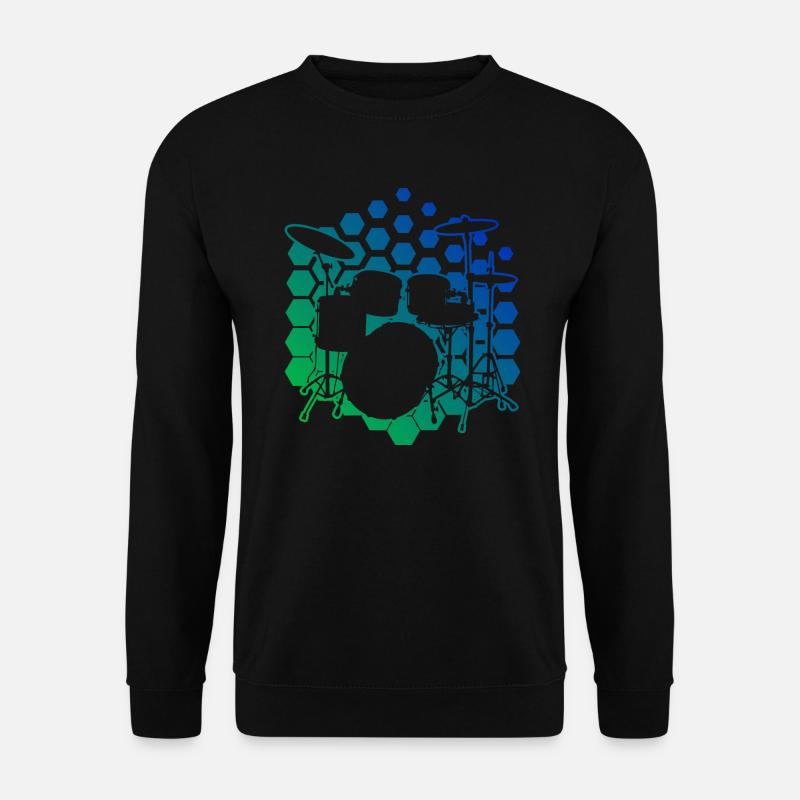 Batteur Hommes Batteur Batterie - Sweat-shirt Unisexe - noir