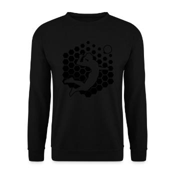 Herren Volleyballer Damen Volleyball Volleyballspi - Unisex Pullover - Schwarz - Vorne - Alina (178cm) & Michal (187cm)