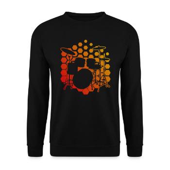 Women's Drums Drumming Drum Kit - Unisex Sweatshirt - black - Front - Alina (178cm) & Michal (187cm)