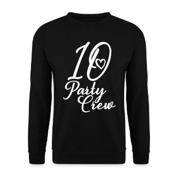 10 Party Crew 10th Birthday Party 10 Years Old - Unisex Sweatshirt - black - Front - Alina (178cm) & Michal (187cm)