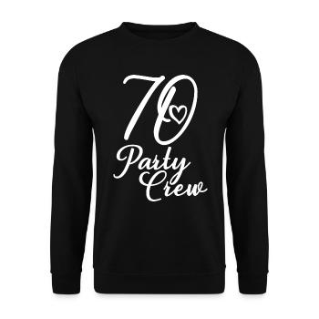 70 Party Crew 70th Birthday Party 70 Years Old - Unisex Sweatshirt - black - Front - Alina (178cm) & Michal (187cm)