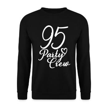 95 Party Crew 95th Birthday Party 95 Years Old - Unisex Sweatshirt - black - Front - Alina (178cm) & Michal (187cm)