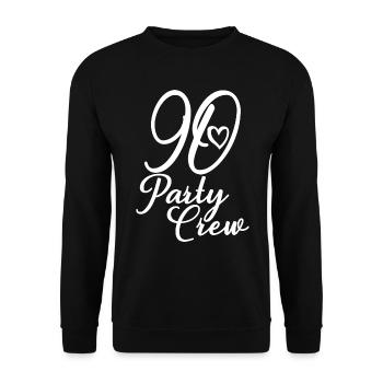 90 Party Crew 90th Birthday Party 90 Years Old - Unisex Sweatshirt - black - Front - Alina (178cm) & Michal (187cm)