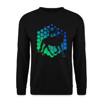 Arts équestres Exercices d’équilibre pour le contrôle du corps des hommes - Sweat-shirt Unisexe - noir - Devant - Alina (178cm) & Michal (187cm)