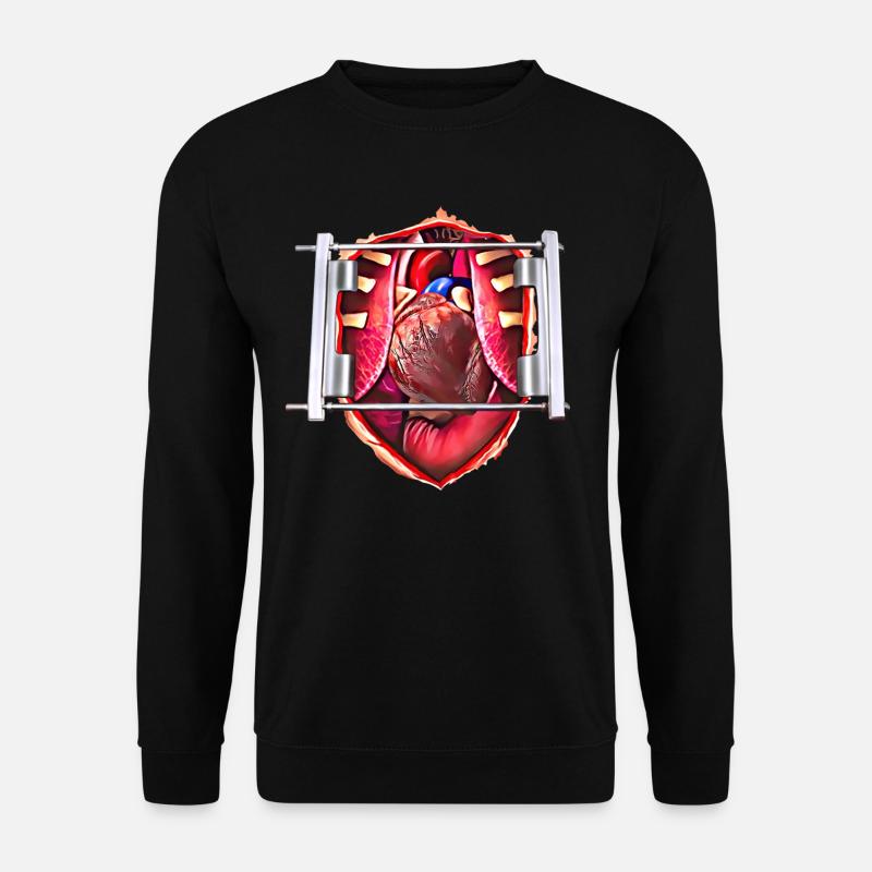 Offener Brustkorb - Unisex Pullover - Schwarz