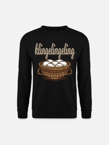 Klingelingeling für einen Eiermann und - Unisex Pullover - Schwarz