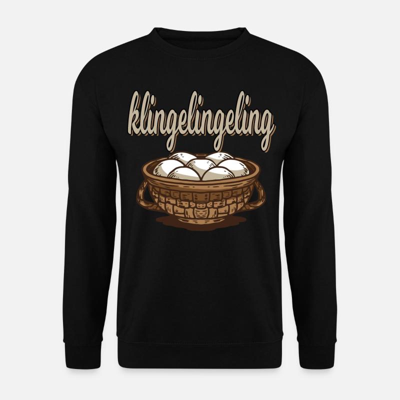 Klingelingeling für einen Eiermann und - Unisex Pullover - Schwarz