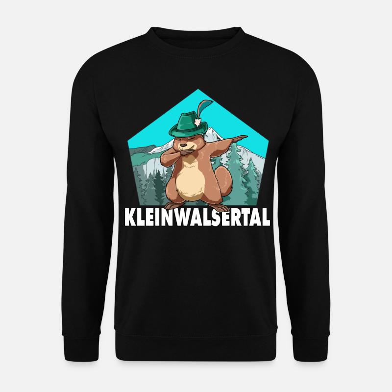 Kleinwalsertal Murmeltier für einen Walser - Unisex Pullover - Schwarz