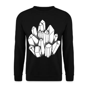 Magic Gemstone Design Mineral Ore Collector - Unisex Sweatshirt - black - Front - Alina (178cm) & Michal (187cm)