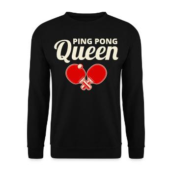 Ping Pong Master Entraîneur de Tennis de Table Paddle Player - Sweat-shirt Unisexe - noir - Devant - Alina (178cm) & Michal (187cm)