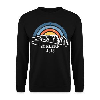 Sciliar Schlern Dolomiten Italien Wandern Südtirol - Unisex Pullover - Schwarz - Vorne - Alina (178cm) & Michal (187cm)