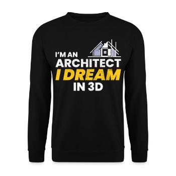 Architecte 3D Rêve Construction Architecture Drôle - Sweat-shirt Unisexe - noir - Devant - Alina (178cm) & Michal (187cm)