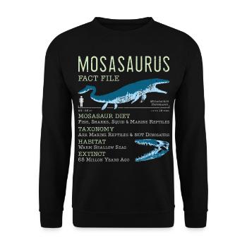 Faits sur le mosasaure - Sweat-shirt Unisexe - noir - Devant - Alina (178cm) & Michal (187cm)