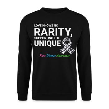 La sensibilisation aux maladies rares au service de l’unique - Sweat-shirt Unisexe - noir - Devant - Alina (178cm) & Michal (187cm)