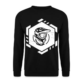 Mountainbike Radfahren Damen MTB Radfahrer - Unisex Pullover - Schwarz - Vorne - Alina (178cm) & Michal (187cm)