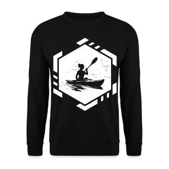 Kayak Femme Kayak Homme Canoë Kayak - Sweat-shirt Unisexe - noir - Devant - Alina (178cm) & Michal (187cm)