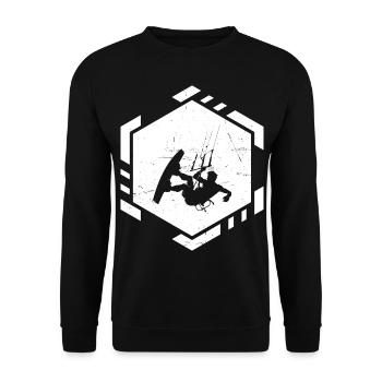 Kitesurf Kitesurfen Kitesurfing Kitesurfer - Unisex Sweatshirt - black - Front - Alina (178cm) & Michal (187cm)