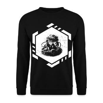 Diving Ladies Diver Scuba Diving Diving - Unisex Sweatshirt - black - Front - Alina (178cm) & Michal (187cm)